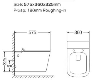 Импульсный унитаз с инсталляцией SantiLine SL-5032 белый